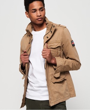 Superdry Classic Rookie Pocket Férfi Kabát Khaki | MSQXR8453